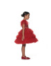 Gems Beaded Red Lace Tulle Tiered Flower Girl Dress Gems Beaded Red Lace Tulle Tiered Flower Girl Dress